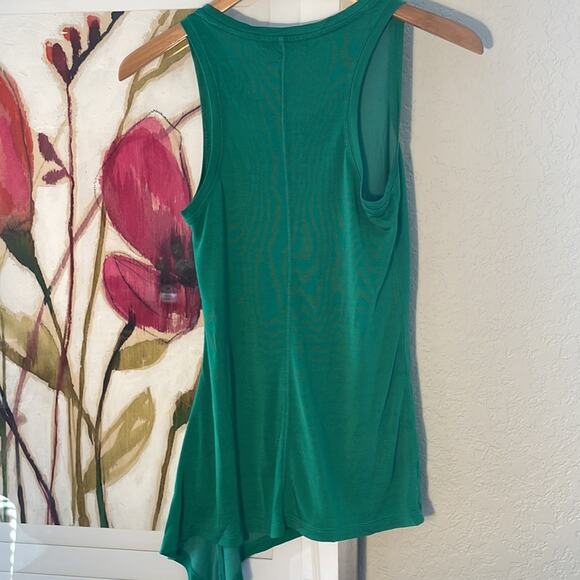 Armani Exchange A|X Kelly Green Asymmetrical Tank Top T-Shirt V Neck St Patricks - Picture 3 of 5